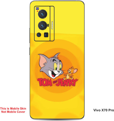 VYBE The Smart Choice Vivo X70 Pro Tom & Jerry Embossed Mobile Skin(Carrot Orange B11)