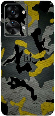 LAMHA One Plus Nord 2T 5G, one plus nord 2t 5g Mobile Skin(Ultra Super Military Yellow Camouflage With High Matte Finish.)