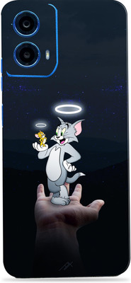 WeCre8 Skin's Motorola g45 5G Premium Vinyl Mobile Skin (Multicolor) Mobile Skin(Angel Tom and Jerry)