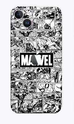 SkinoMania iphone 14 Mobile Skin(B&W Black Marvel Comic)