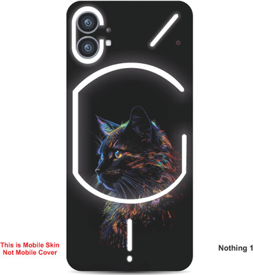 VYBE The Smart Choice Nothing 1 Cat Embossed Mobile Skin(Charcoal Grey 5)
