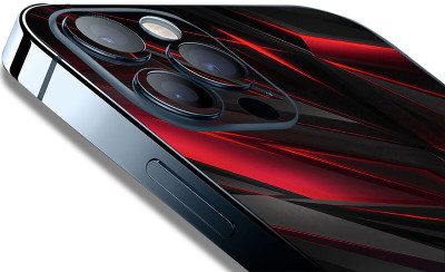 FCS Huawei Enjoy 20 SE Printed Back skin Mobile Skin(Red Black Texture)