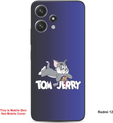 VYBE The Smart Choice Redmi 12 Tom & Jerry Embossed Mobile Skin(Mulled Wine A1)