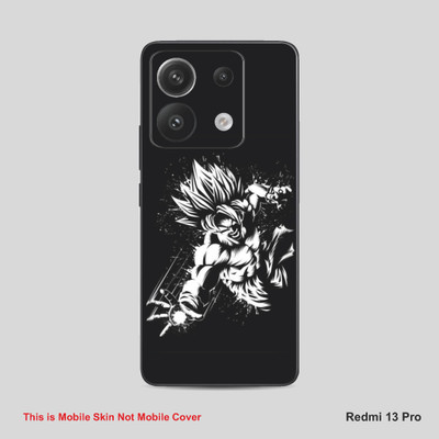 VYBE The Smart Choice Redmi 13 Goku Mobile Skin Mobile Skin(White Black B26)