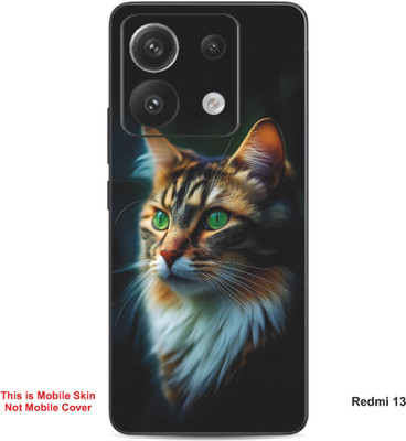 VYBE The Smart Choice Redmi 13 Cat Embossed Mobile Skin(Light Slate Grey 10)