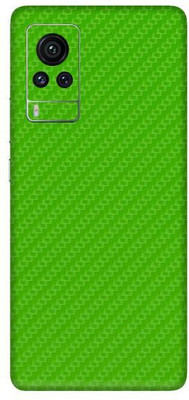 Vcare GadGets Vivo X60 Pro Mobile Skin(Fiber Carbon Green)