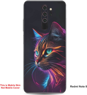 VYBE The Smart Choice Redmi Note 8 Cat Embossed Mobile Skin(Glacial Blue Ice 15)