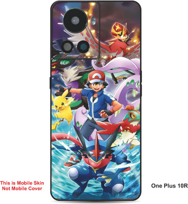 VYBE The Smart Choice One Plus 10R Pokemon Embossed Mobile Skin(MultiColour 24)
