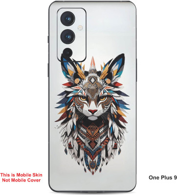 VYBE The Smart Choice One Plus 9 Cat Embossed Mobile Skin(Multi Colour 25)