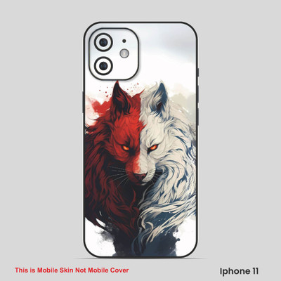 VYBE The Smart Choice iPhone 11 Wolf Embossed Mobile Skin(Crater Brown 9)