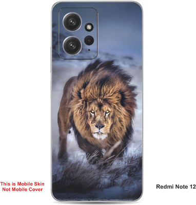 VYBE The Smart Choice Redmi Note 12 Lion Embossed Mobile Skin(Judge Grey 21)