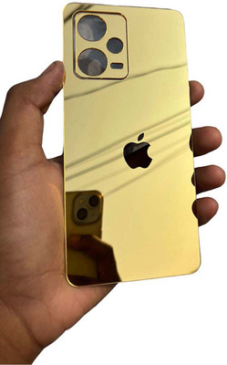 TWUAOP REDMI NOTE 12 PRO PLUS 5G MOBILE SKIN ACRYLIC SHEET MIRROR BACK PANNEL Mobile Skin(Gold)