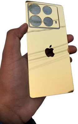 TWUAOP INFINIX NOTE 40 5G MOBILE SKIN ACRYLIC SHEET MIRROR BACK PANNEL APPLE LOGO Mobile Skin(Gold)
