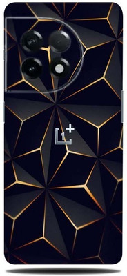 TJ CREATION OnePlus 11R 5G Mobile Skin(Ultra Super Black Abstract Shape With High Matte Finish.)