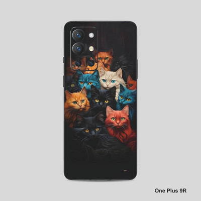 VYBE The Smart Choice One Plus 9R Cat Mobile Skin Mobile Skin(Bluish Purple 12)