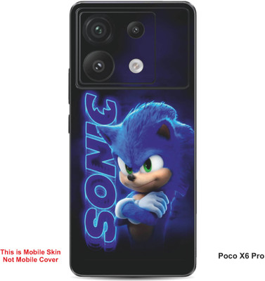 VYBE The Smart Choice Poco X6 Pro Sonic The Hedgehog Embossed Mobile Skin(Dark Slate Blue A4)
