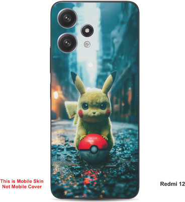 VYBE The Smart Choice Redmi 12 Pikachu Embossed Mobile Skin(Dark Beige A1)