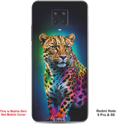 VYBE The Smart Choice Redmi Note 9S Leopard Embossed Mobile Skin(Dirty Blue 17)