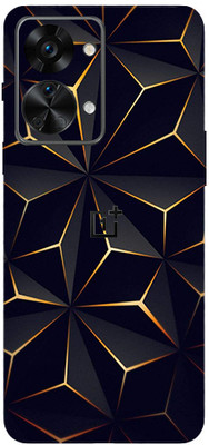 BugguSkin Oneplus Nord 2T (5g) Mobile Skin(Ultra Super Black Abstract Shape With High Matte Finish.)