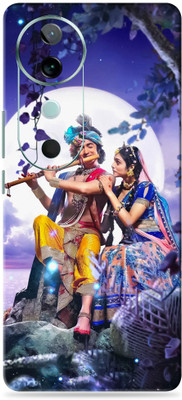 WeCre8 Skin's vivo V40 5G Ultra Premium Vinyl Mobile Skin (Multicolor) Mobile Skin(Blue-Radha-Krishna)