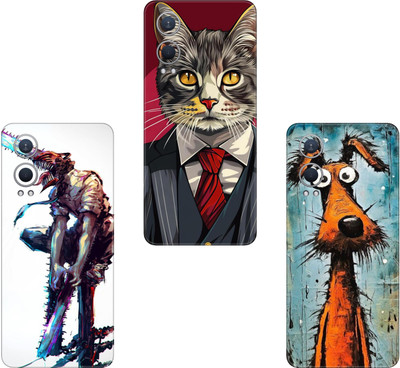 wrap craft OPPO A18(PACK OF 3)Camera&Back Protector Premium Vinyl Mobile Skin(Multicolor)