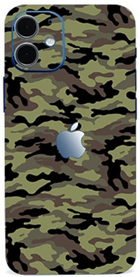 AsSkin Apple iPhone 12 Mini Mobile Skin(Military Green Camo Skin With High Matte Finish)