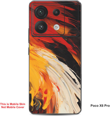 VYBE The Smart Choice Poco X6 Pro Art Embossed Mobile Skin(Burnt Umber 1)