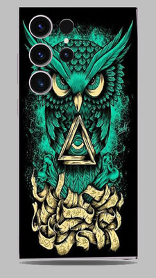 SkinoMania Samsung Galaxy S23 ultra Mobile Skin(Angry-Owl Multiccolor Mobile skin)