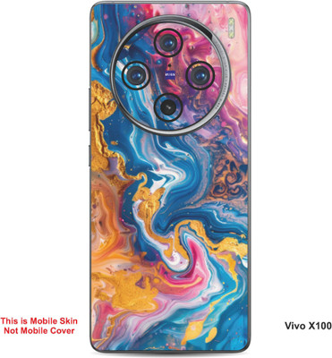 VYBE The Smart Choice Vivo X100 Abstract Embossed Mobile Skin(Bashful Pink 18)