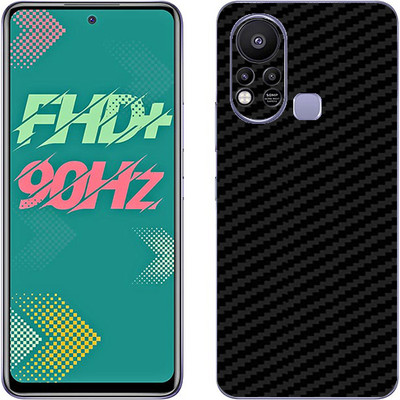 candeal mart Infinix Hot 11s carbon fiber 3D back skin / sticker wrap / Protective film Mobile Skin(Black)
