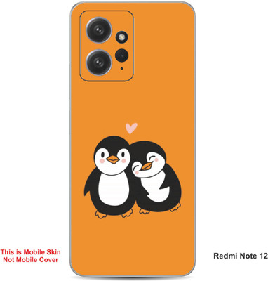 VYBE The Smart Choice Redmi Note 12 Penguin Embossed Mobile Skin(Fire Orange A1)