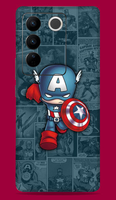 SkinoMania Vivo V27 Pro 5G Mobile Skin(Multicolor Captain-Art)