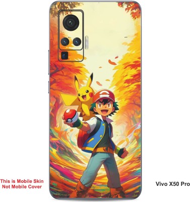 VYBE The Smart Choice Vivo X50 Pro Pokemon Embossed Mobile Skin(Oasis B8)