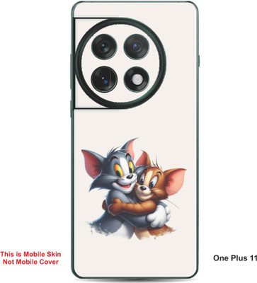 VYBE The Smart Choice One Plus 11 Tom & Jerry Embossed Mobile Skin(Carrot Orange 26)