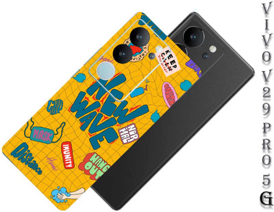 Pochanki Vivo V29 Pro 5G Mobile Skin(New Wave Back Skin Multicolor)