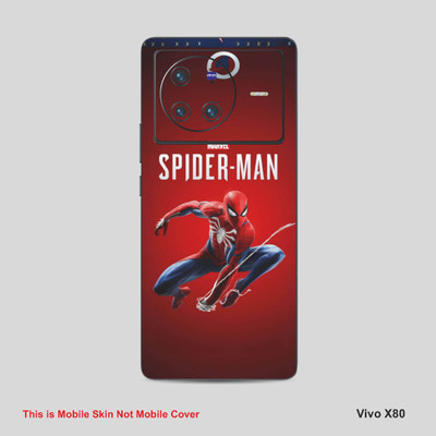 VYBE The Smart Choice Vivo X80 Spiderman Mobile Skin Mobile Skin(Red Brown A9)