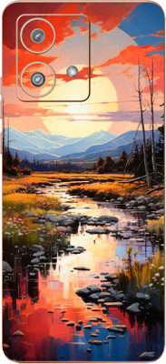 mehra Motorola Edge 40 Neo Morning Scenery 9D Premium Full Back & Side Coverage Theme Mobile Skin(Multicolor)