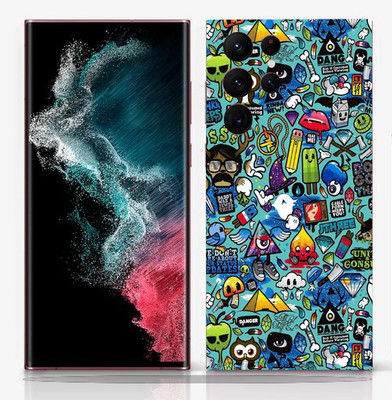 SkinoMania Samsung Galaxy S22 Ultra Mobile Skin(Dang Multicolor Mobile skin)