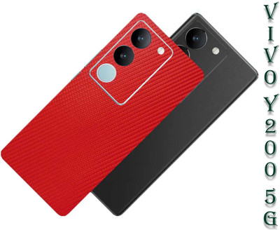 TJ CREATION VIVO Y200 5G, vivo y200 5g Mobile Skin(Ultra Super Red carbon fiber With High Matte Finish.)