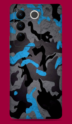 SkinoMania Vivo V27 Pro 5G Mobile Skin(Multicolor Camo_Blue)
