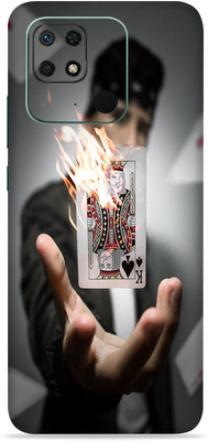 SkinoMania Redmi 10c Mobile Skin(Multicolor Burning-King)