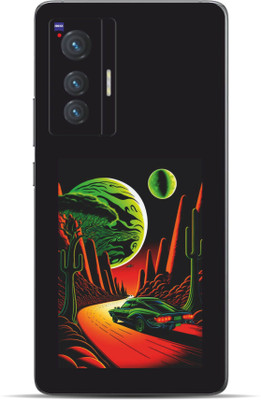 VYBE Vivo X70 Theme Mobile Skin Mobile Skin(Charcol Blue 39)