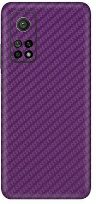 Vcare GadGets Mi 10 T 5G Mobile Skin(Fiber Carbon Purple)