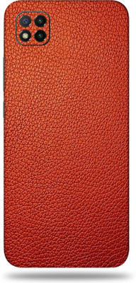 TJ CREATION Xiaomi POCO C3, xiomi poco c3 Mobile Skin(Ultra Super Red Leather Skin With High Matte Finish., Mobile Skin (Back+Side+Camera))