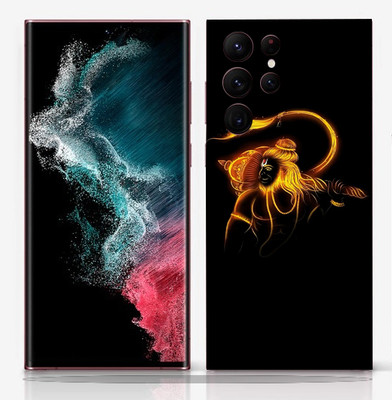 SkinoMania Samsung Galaxy S22 Ultra Mobile Skin(Hanuman Shadow Multicolor Mobile skin)