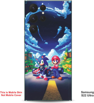 VYBE The Smart Choice Samsung S22 Ultra Sonic & Super Mario Embossed Mobile Skin(Blueberry 9)