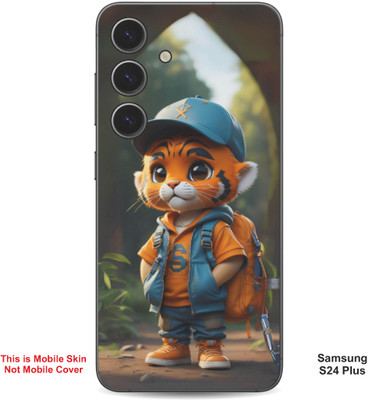 VYBE The Smart Choice Samsung S24 Plus Tiger Cartoon Embossed Mobile Skin(Ruddy Brown 1)