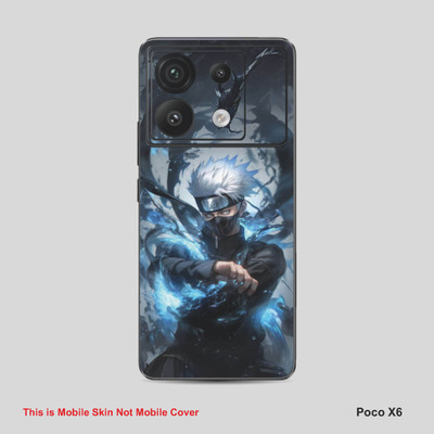 VYBE The Smart Choice Poco X6 Naruto Mobile Skin Mobile Skin(Light Blue Grey B23)