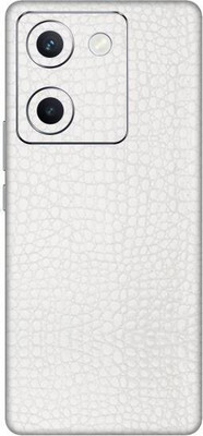 Vcare GadGets White Textured Leather Y200 Pro 5G Mobile Skin(White Textured Leather)