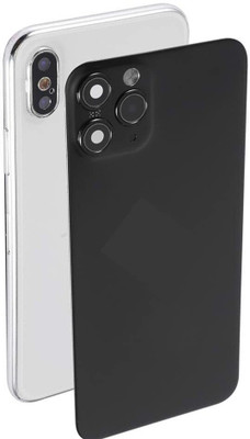 PLACIDO X/XSto12Pro_11Pro converter Back Full Screen Protector with Apple logo Mobile Skin(Black)